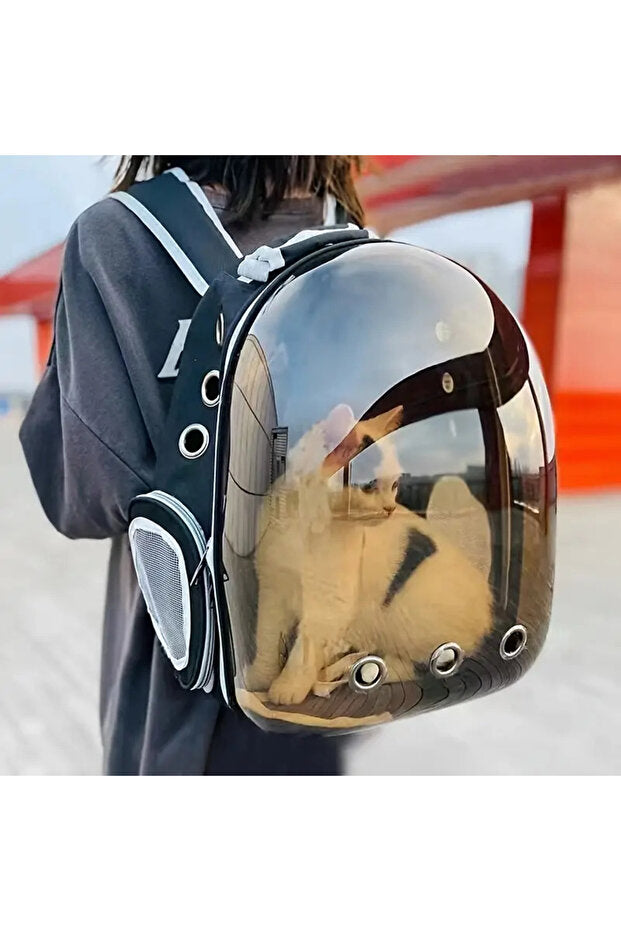 PatiCare™ Astronot Kedi Taşıma Sırt Çantası – Şeffaf Panoramik Pet Taşıma Çantası