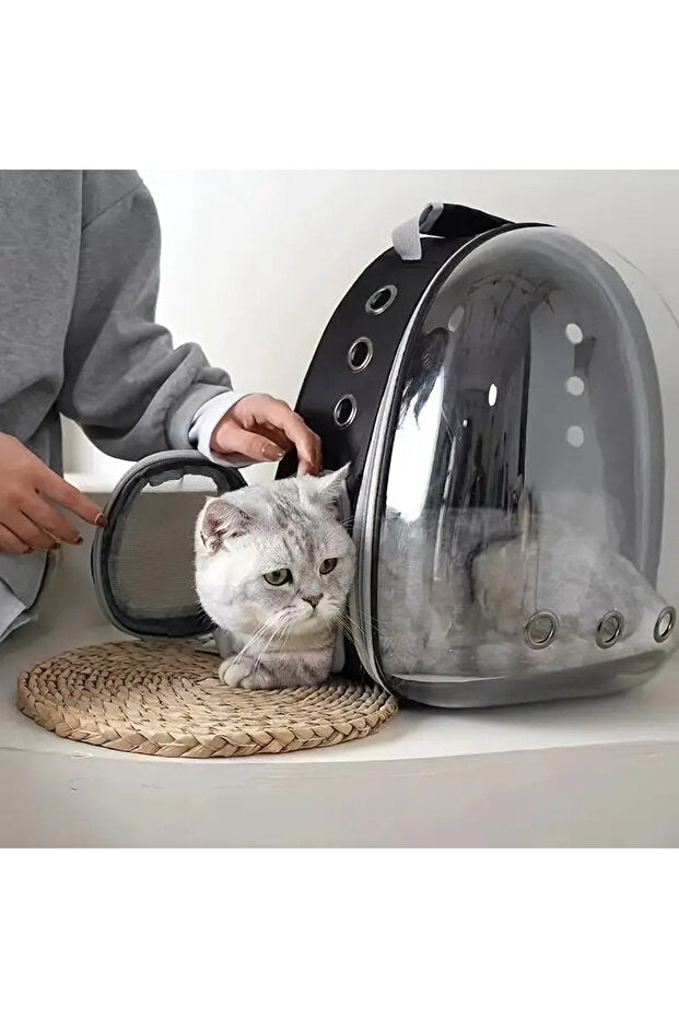PatiCare™ Astronot Kedi Taşıma Sırt Çantası – Şeffaf Panoramik Pet Taşıma Çantası