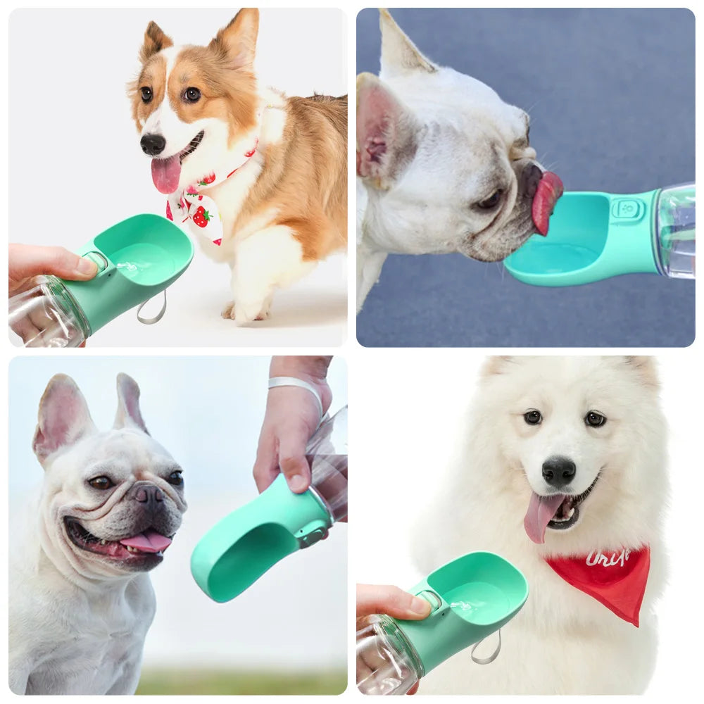 Taşınabilir Köpek Su Şişesi – Yürüyüş ve Seyahat İçin Sızdırmaz İçme Kabı (300–550 ml)