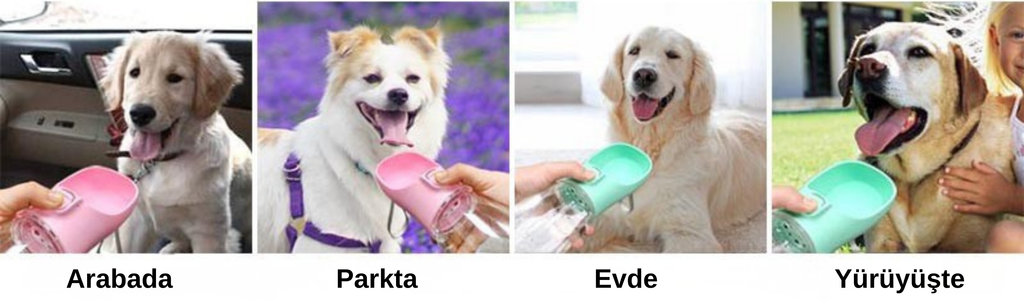 Taşınabilir Köpek Su Şişesi – Yürüyüş ve Seyahat İçin Sızdırmaz İçme Kabı (300–550 ml)