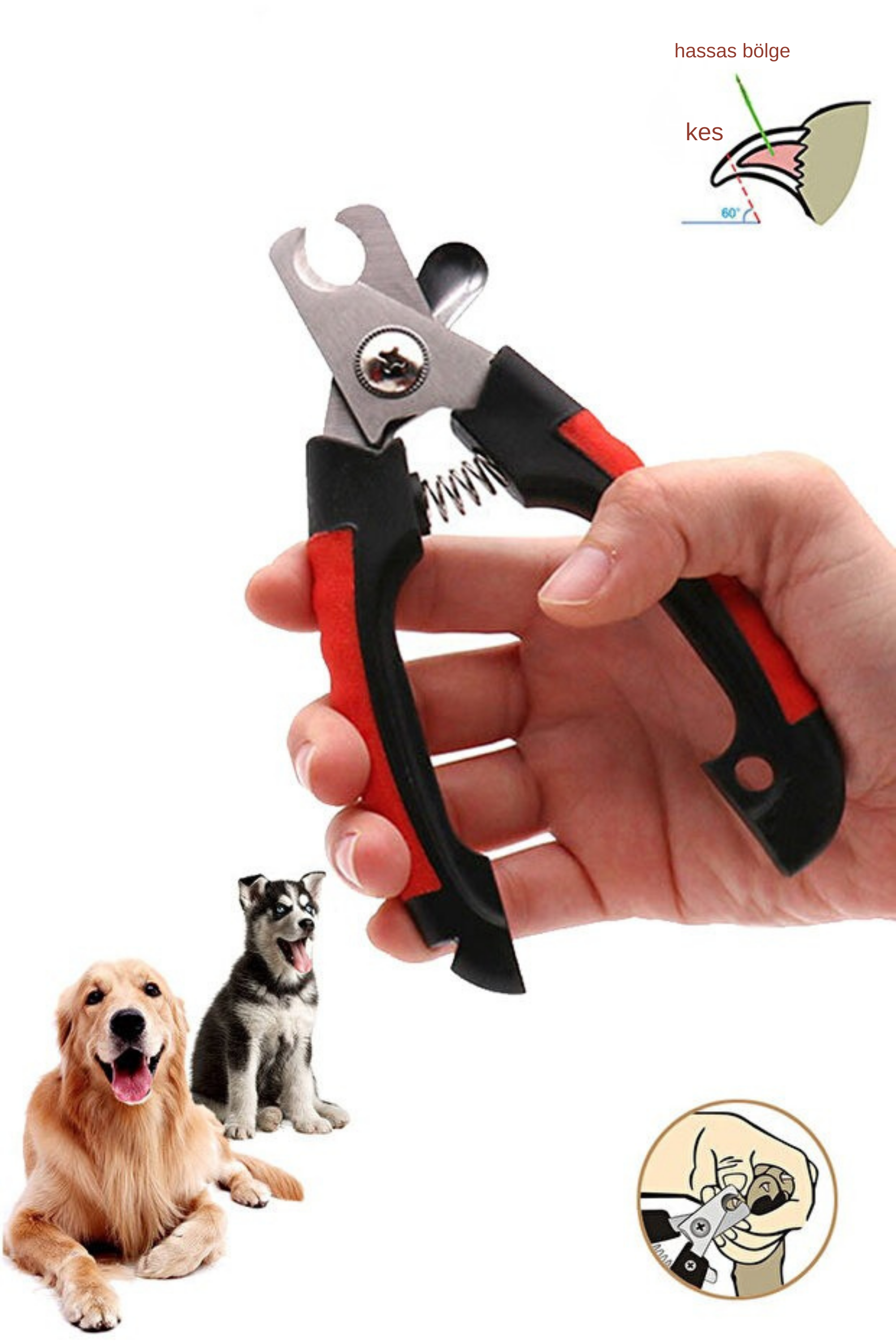 Kedi & Köpek Tırnak Makası – Güvenli ve Keskin Pet Tırnak Kesici